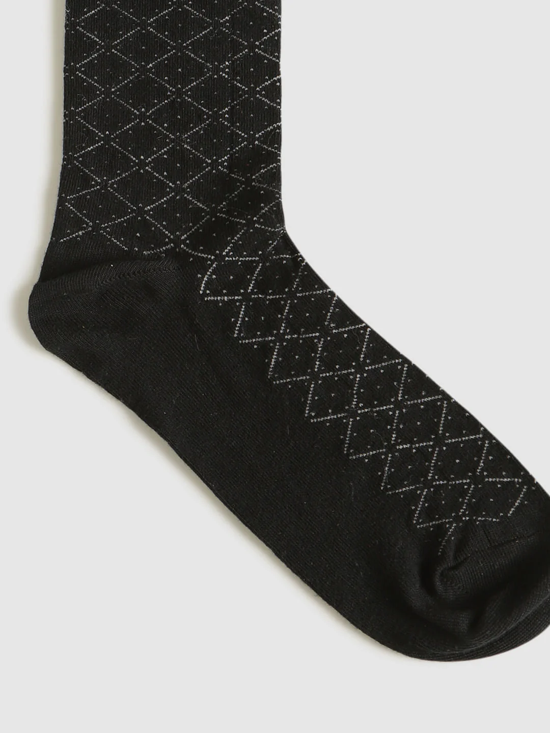 Pack Of Three Printed Mid Calf Length Socks - Grey, Red, Black - Image 9