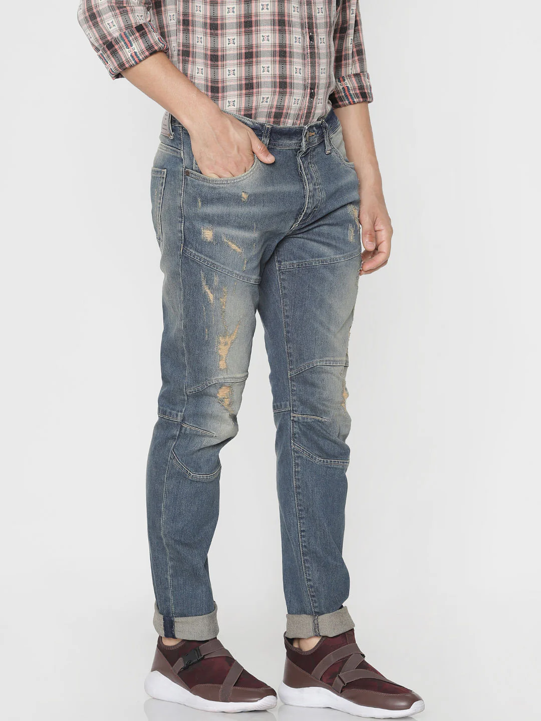 Blue Ripped Tim Anti Fit Jeans - Image 3
