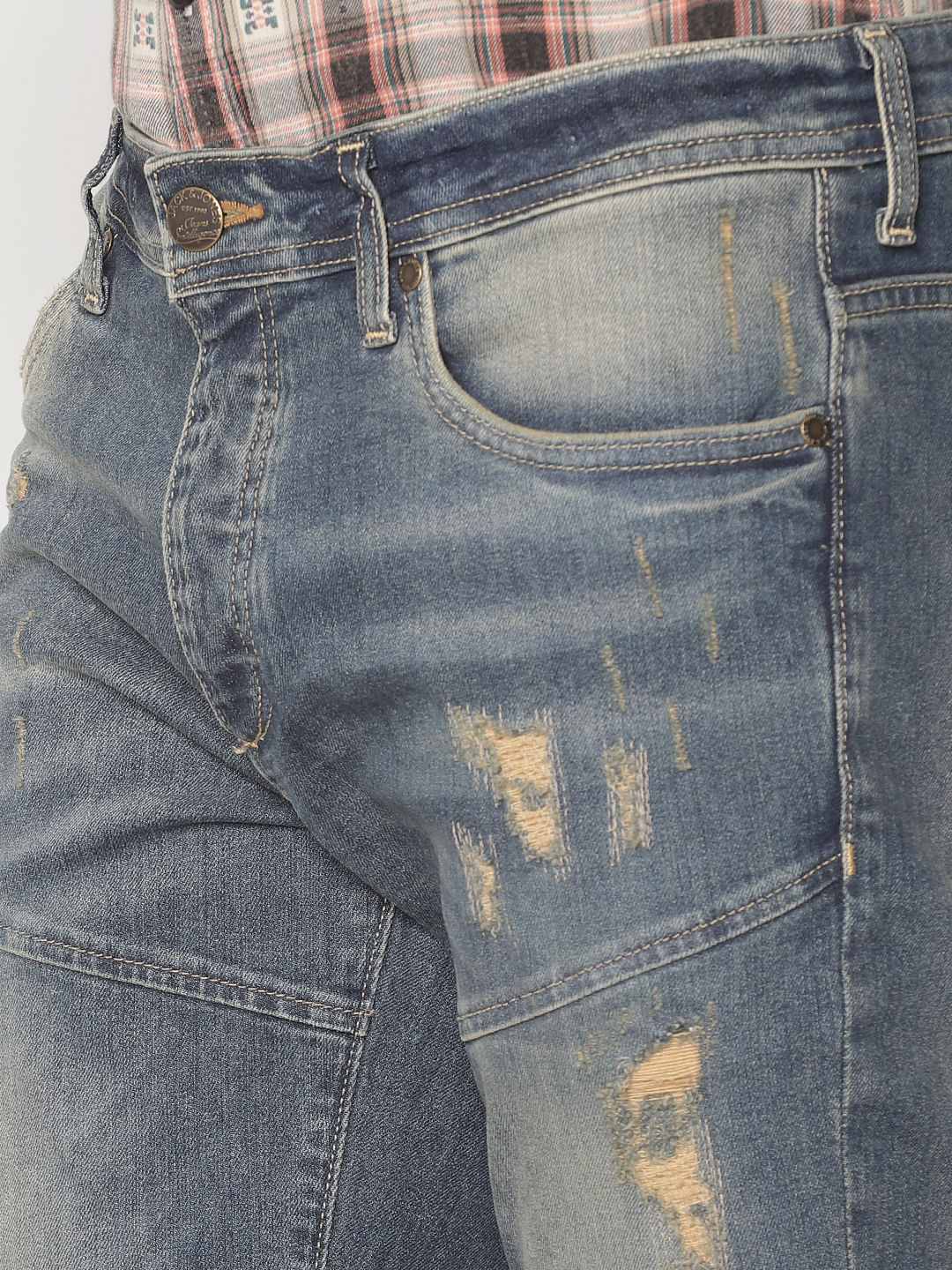 Blue Ripped Tim Anti Fit Jeans - Image 5