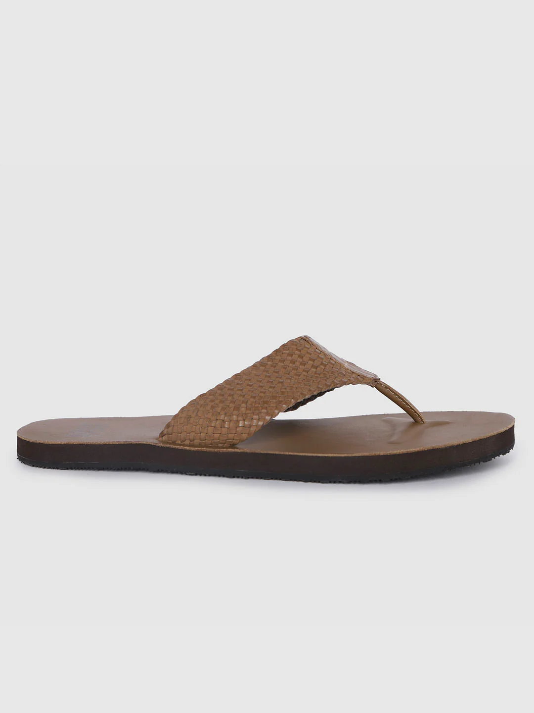 Brown Leather Flip Flops