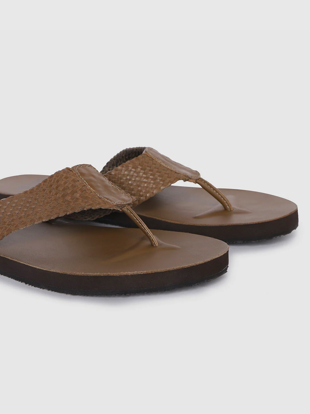 Brown Leather Flip Flops - Image 5