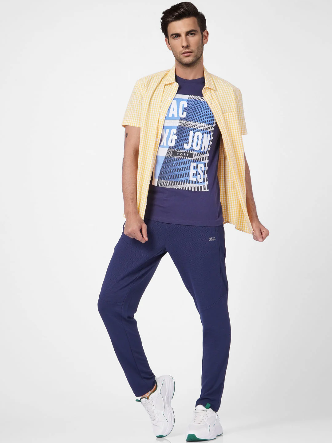Blue Graphic Print Crew Neck T-shirt