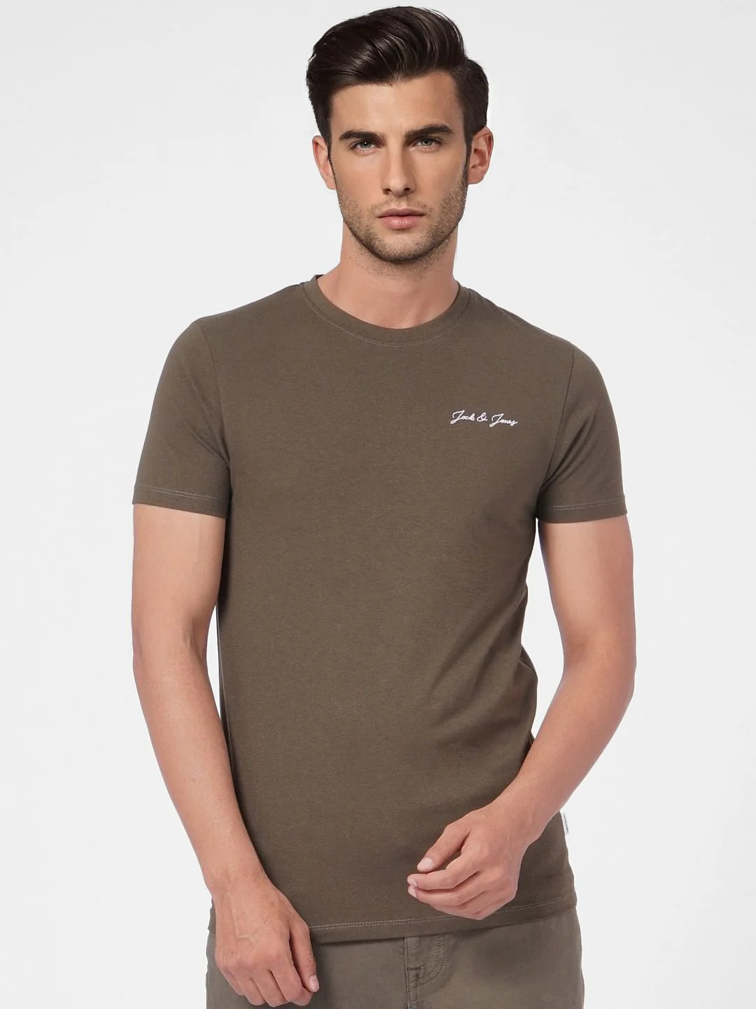 Olive Crew Neck T-shirt - Image 2