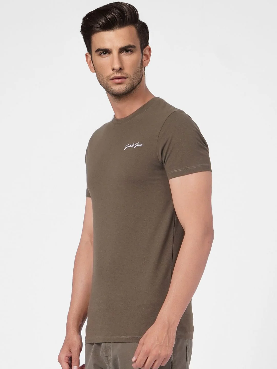 Olive Crew Neck T-shirt - Image 3