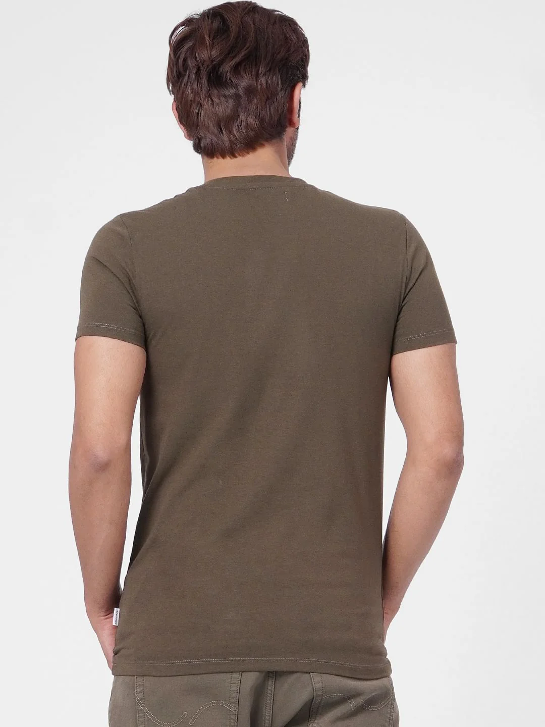 Olive Crew Neck T-shirt - Image 4
