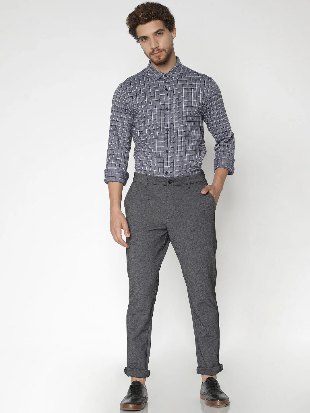 Blue Check Full Sleeves Shirt - Image 5