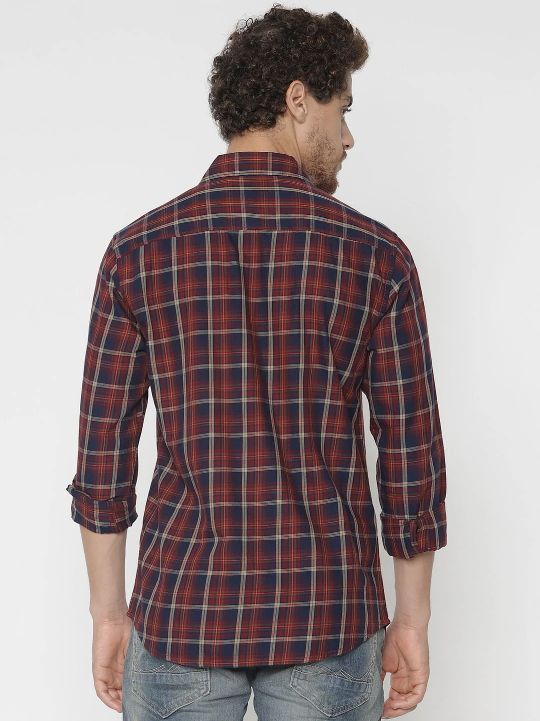 Brown Printed Full Sleeves Shirt - Image 4