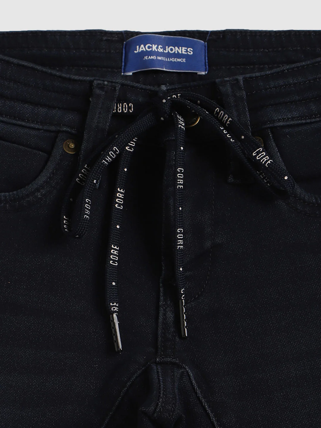 Boys Blue Drawstring Glenn Slim Fit Jeans - Image 3