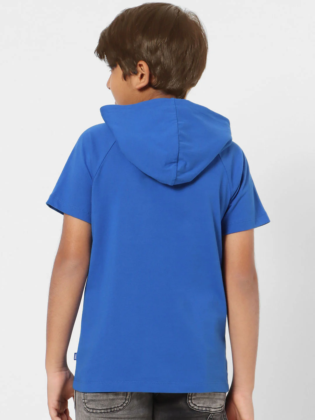 Boys Blue Hooded T-shirt - Image 4