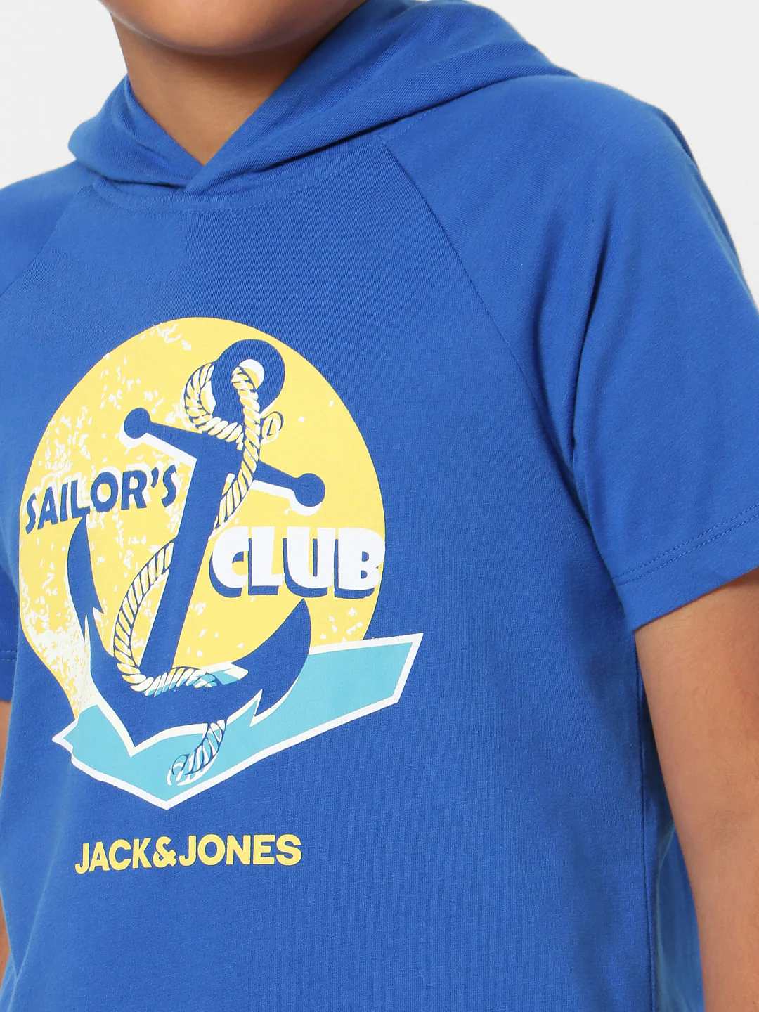 Boys Blue Hooded T-shirt - Image 5
