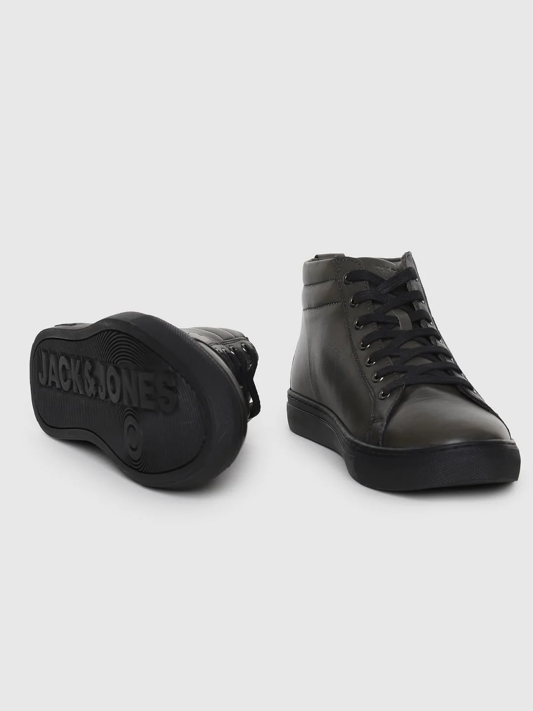 Black Leather Sneakers