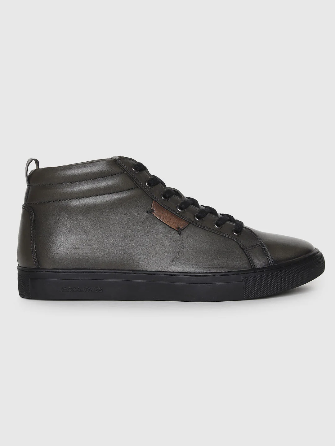 Black Leather Sneakers - Image 2