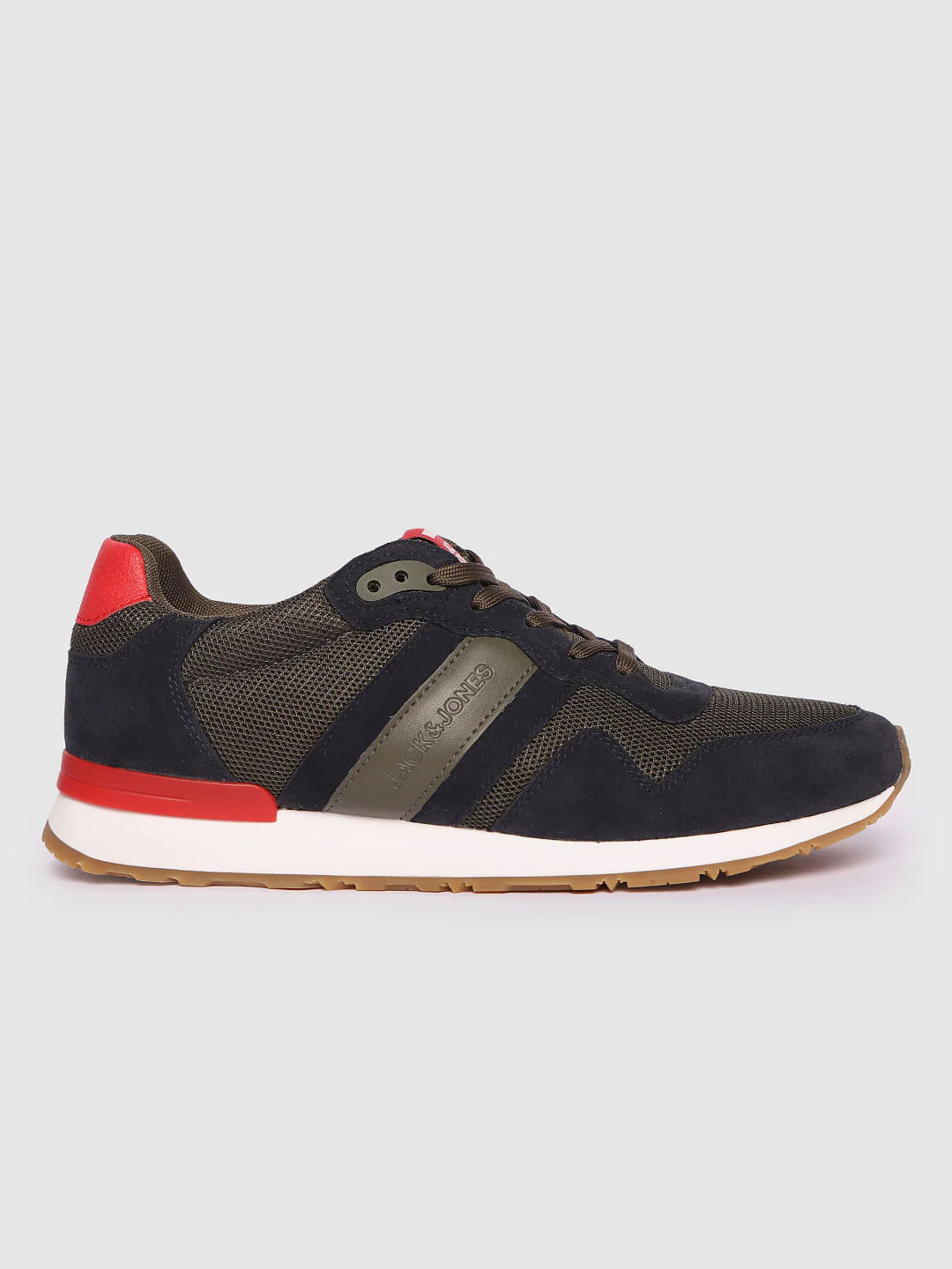 Dark Green Colourblocked Sneakers