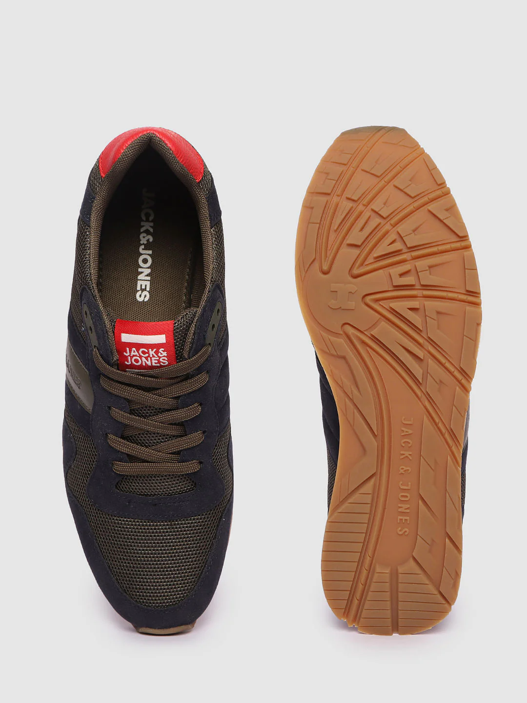 Dark Green Colourblocked Sneakers - Image 3