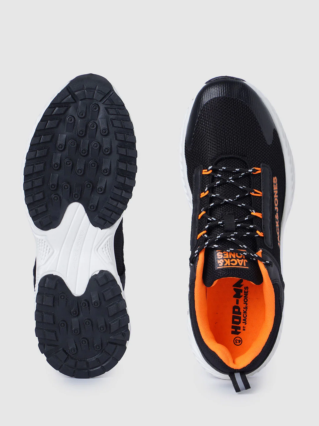 BLACK LACE-UP MESH SNEAKERS - Image 5