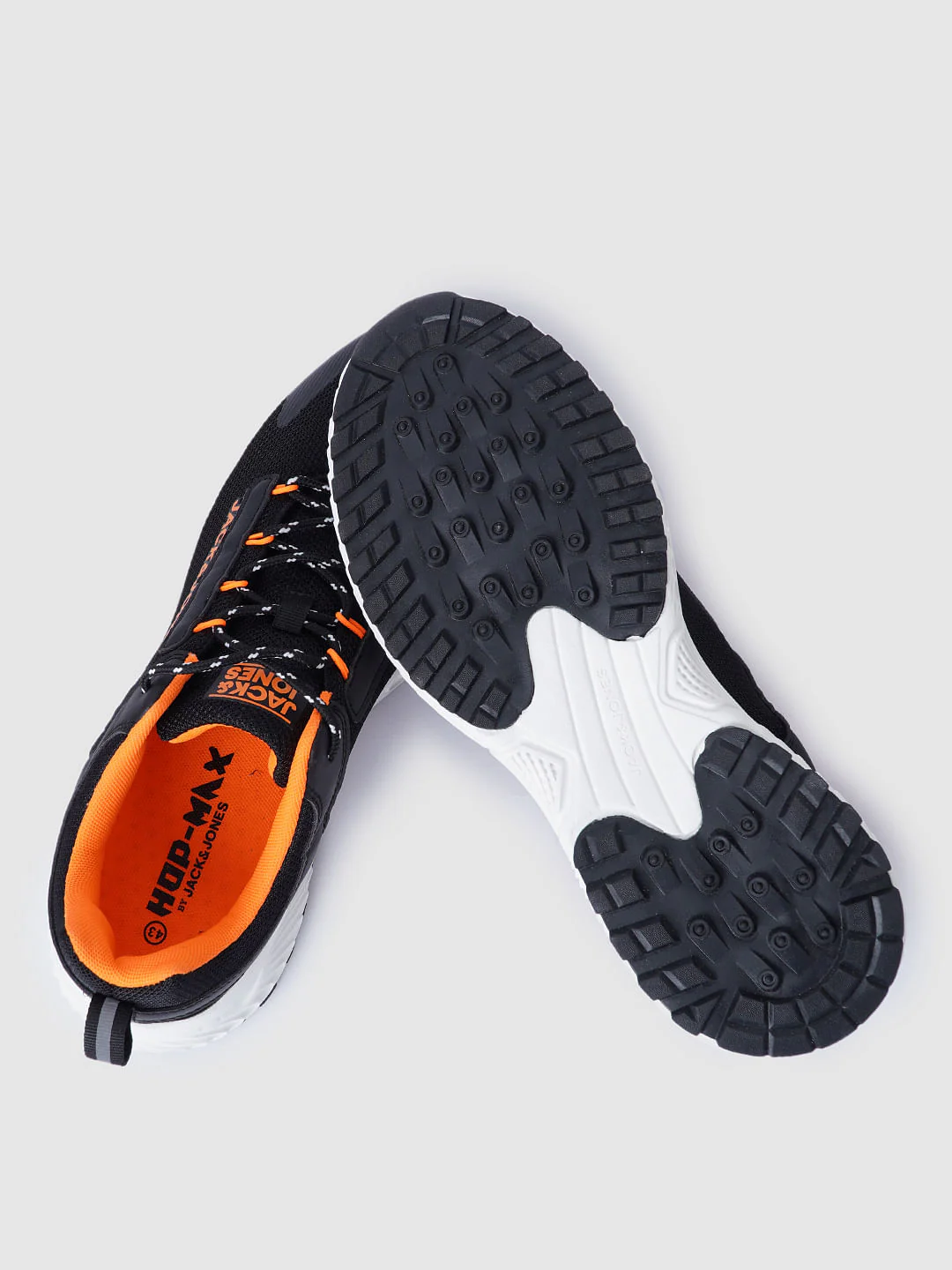BLACK LACE-UP MESH SNEAKERS - Image 6