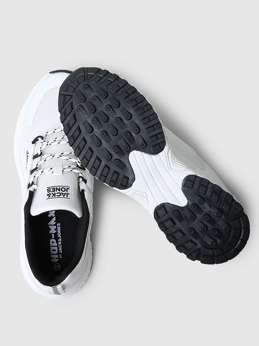 WHITE LACE-UP MESH SNEAKERS - Image 6