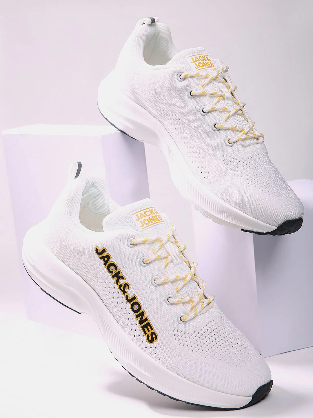 White Knit Sneakers