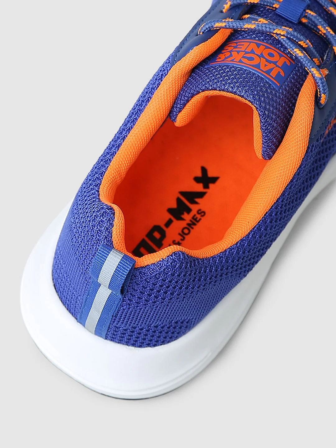 Blue Logo Print Knit Sneakers - Image 8