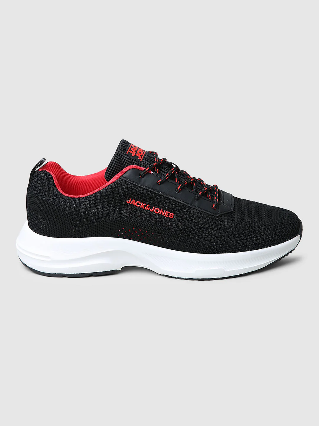 Black Logo Print Knit Sneakers - Image 3