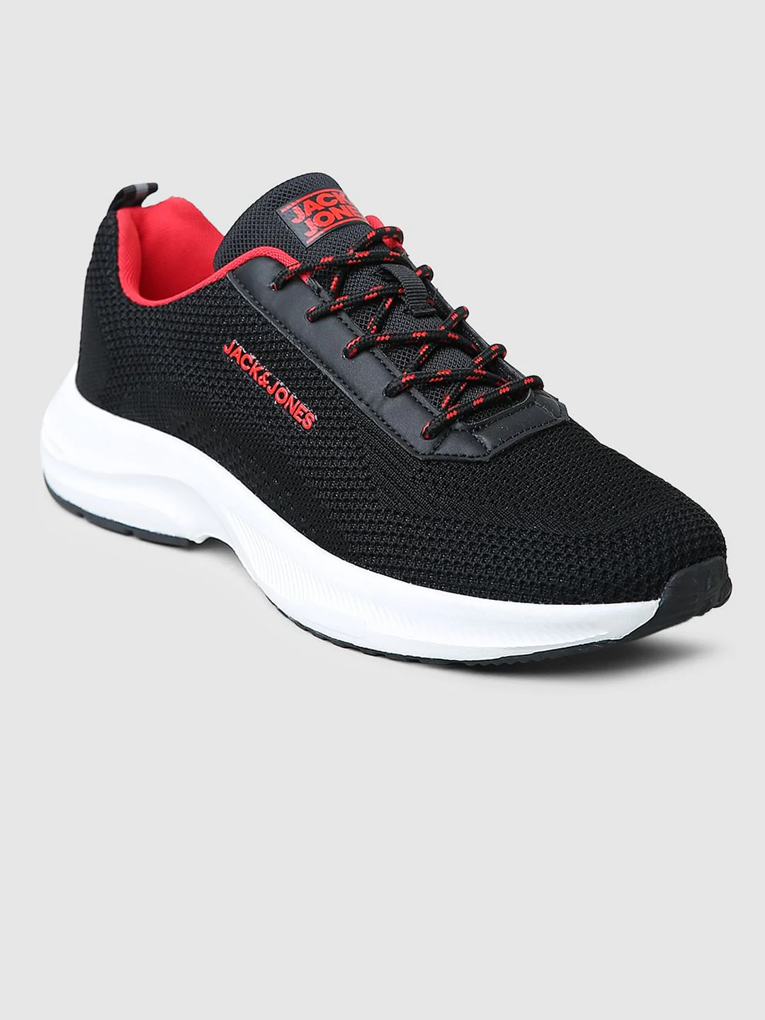 Black Logo Print Knit Sneakers - Image 4