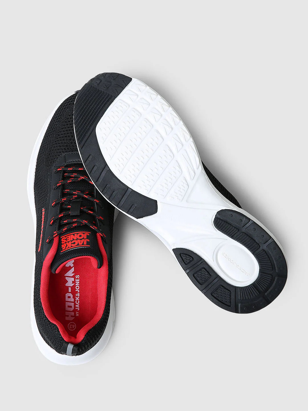 Black Logo Print Knit Sneakers - Image 6