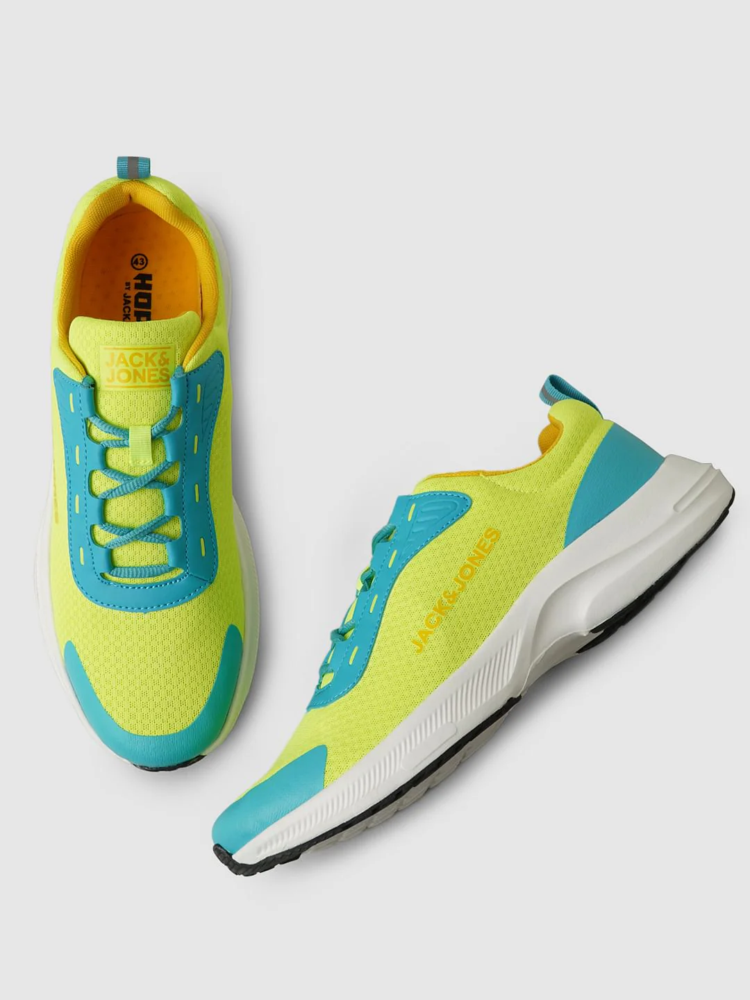 Lime Colourblocked Mesh Sneakers - Image 2