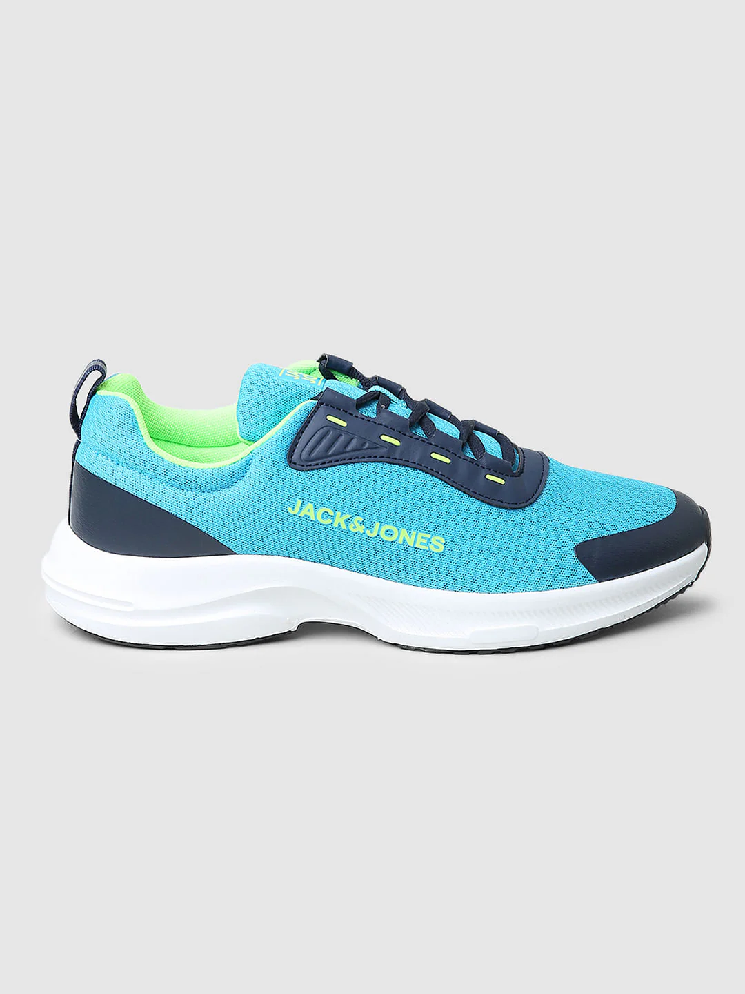 Neon Blue Colourblocked Sneakers - Image 3