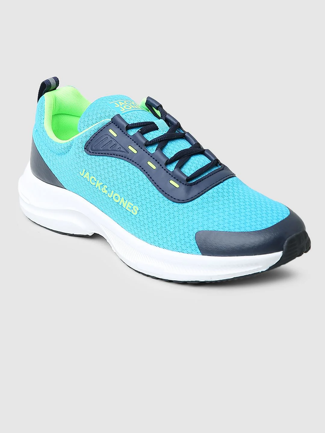 Neon Blue Colourblocked Sneakers - Image 4