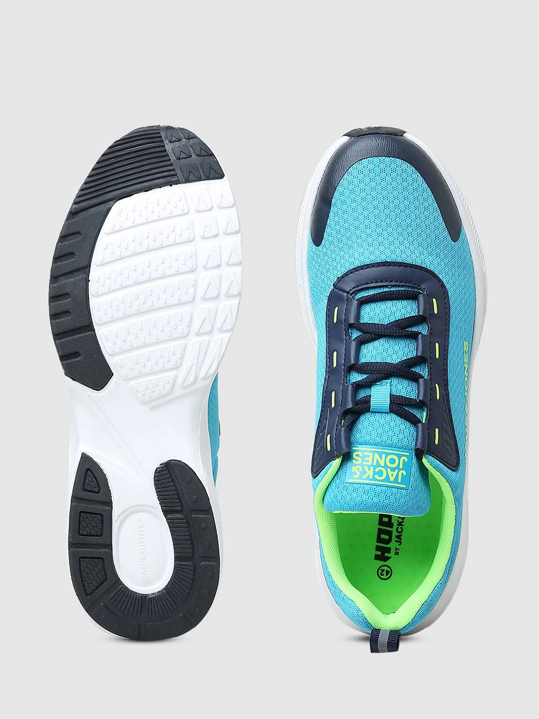 Neon Blue Colourblocked Sneakers - Image 5