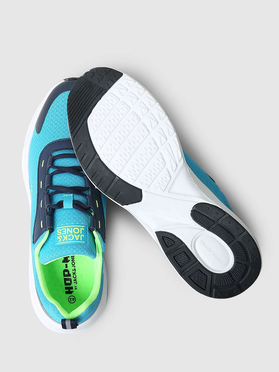 Neon Blue Colourblocked Sneakers - Image 6