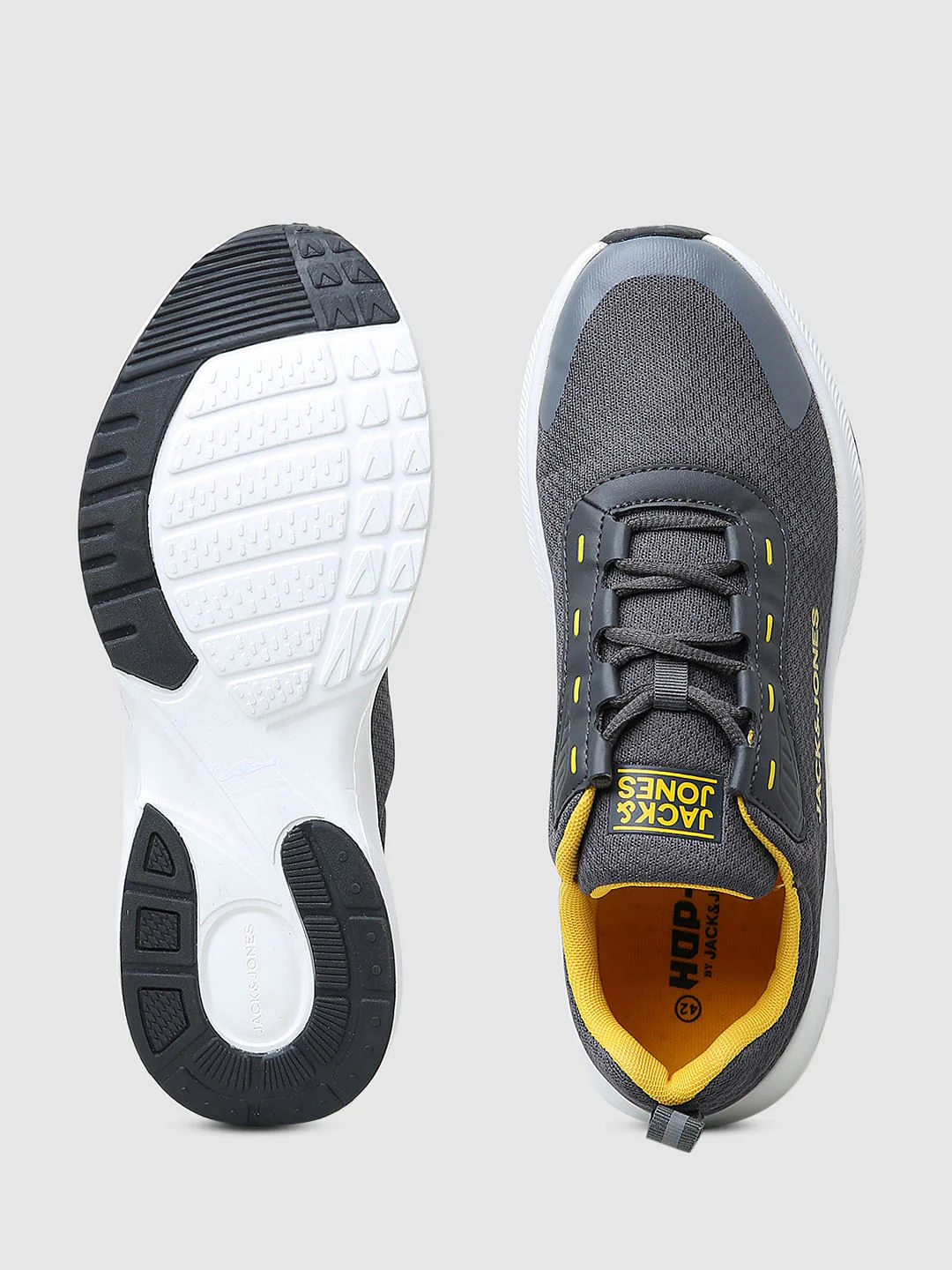 Grey Colourblocked Mesh Sneakers - Image 5