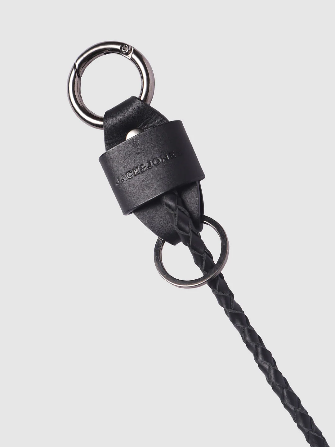 Black Braided Leather Lanyard - Image 5