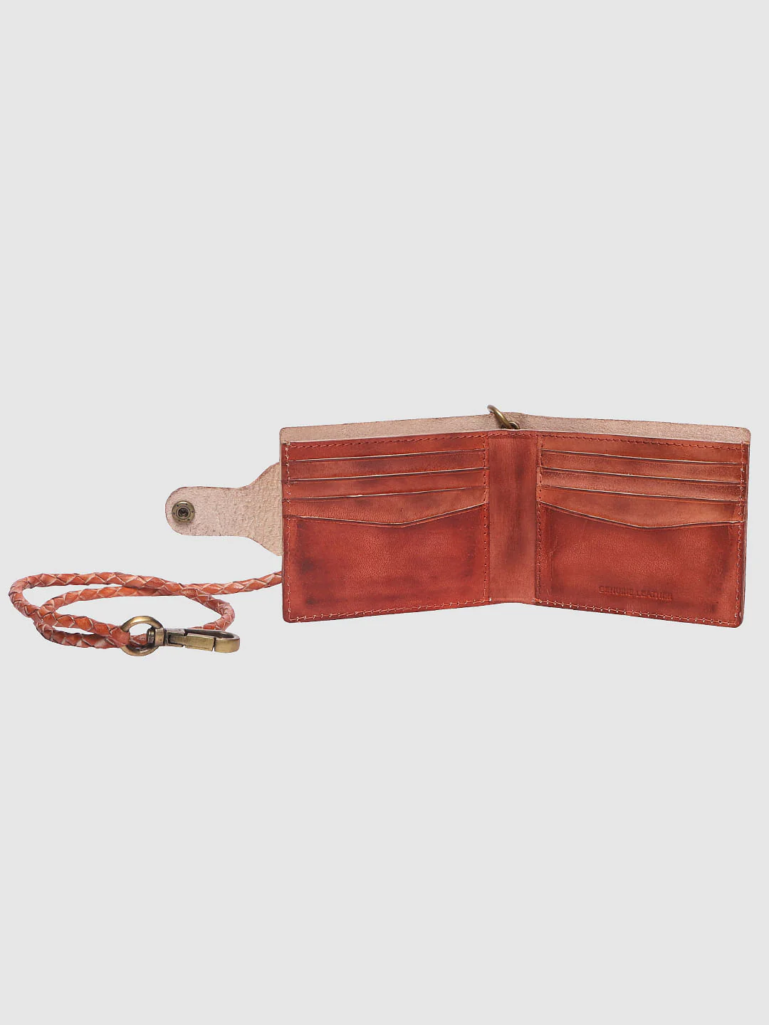 Brown Belt Hook Leather Wallet - Image 4