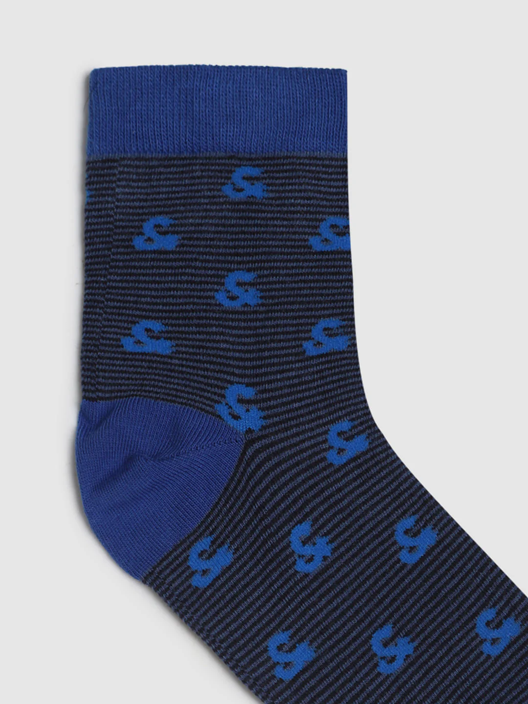 Blue Printed Mid Calf Length Socks - Image 4