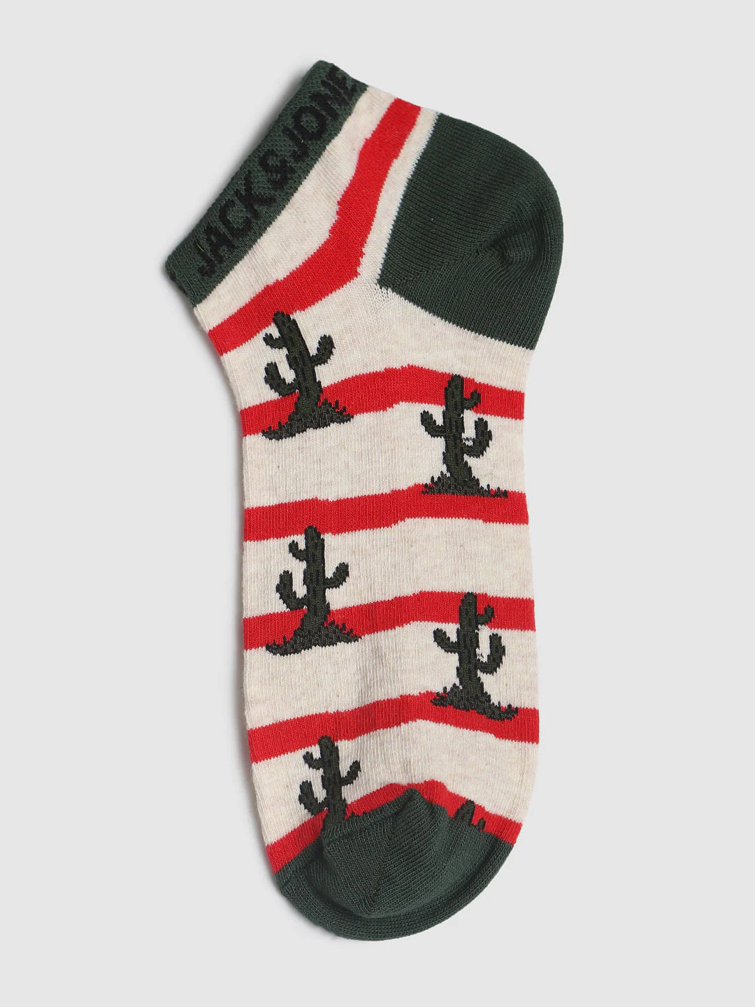 Green Striped Ankle Length Socks - Image 2