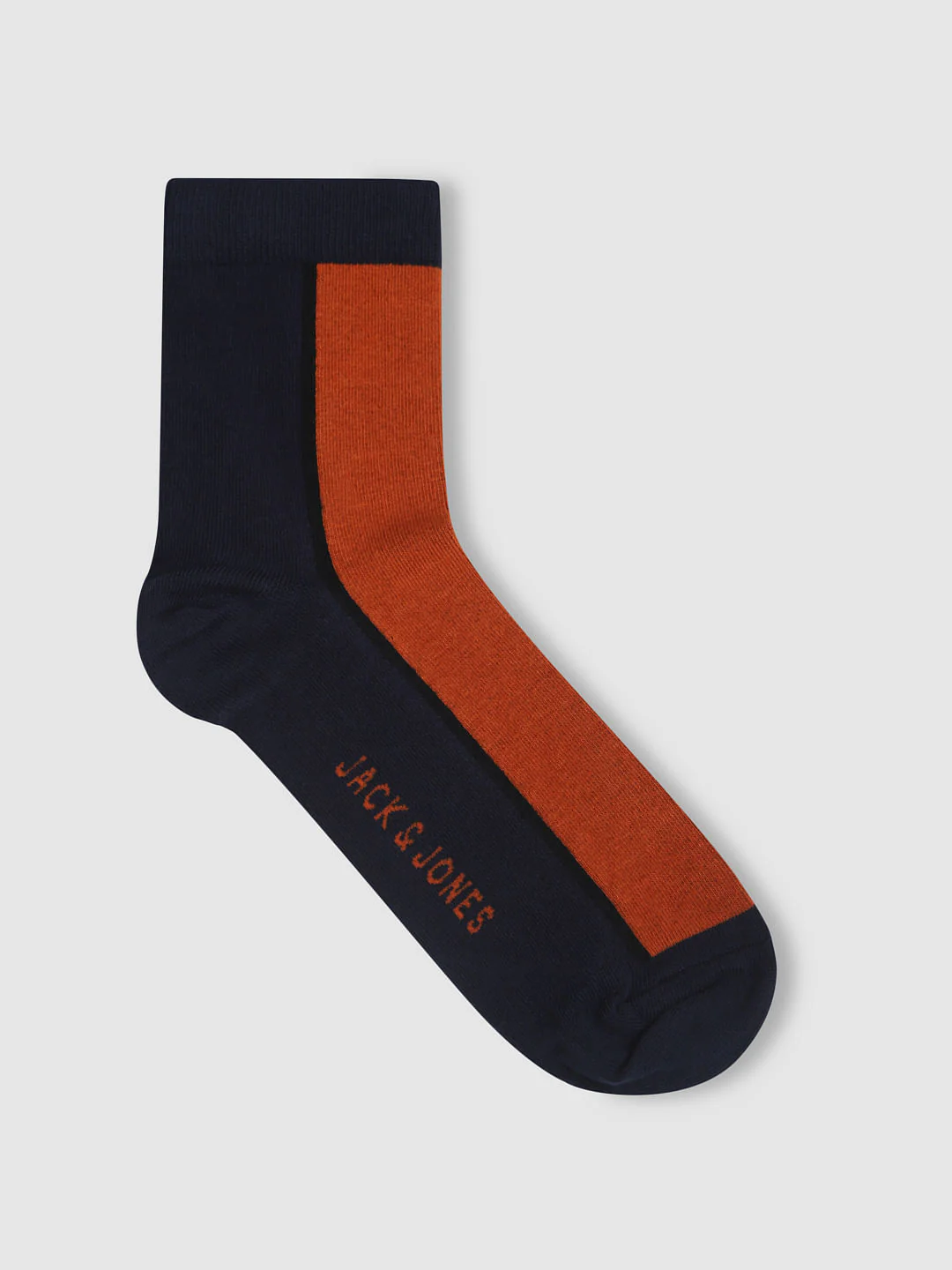 Navy Blue Colourblocked Mid Calf Length Socks - Image 2