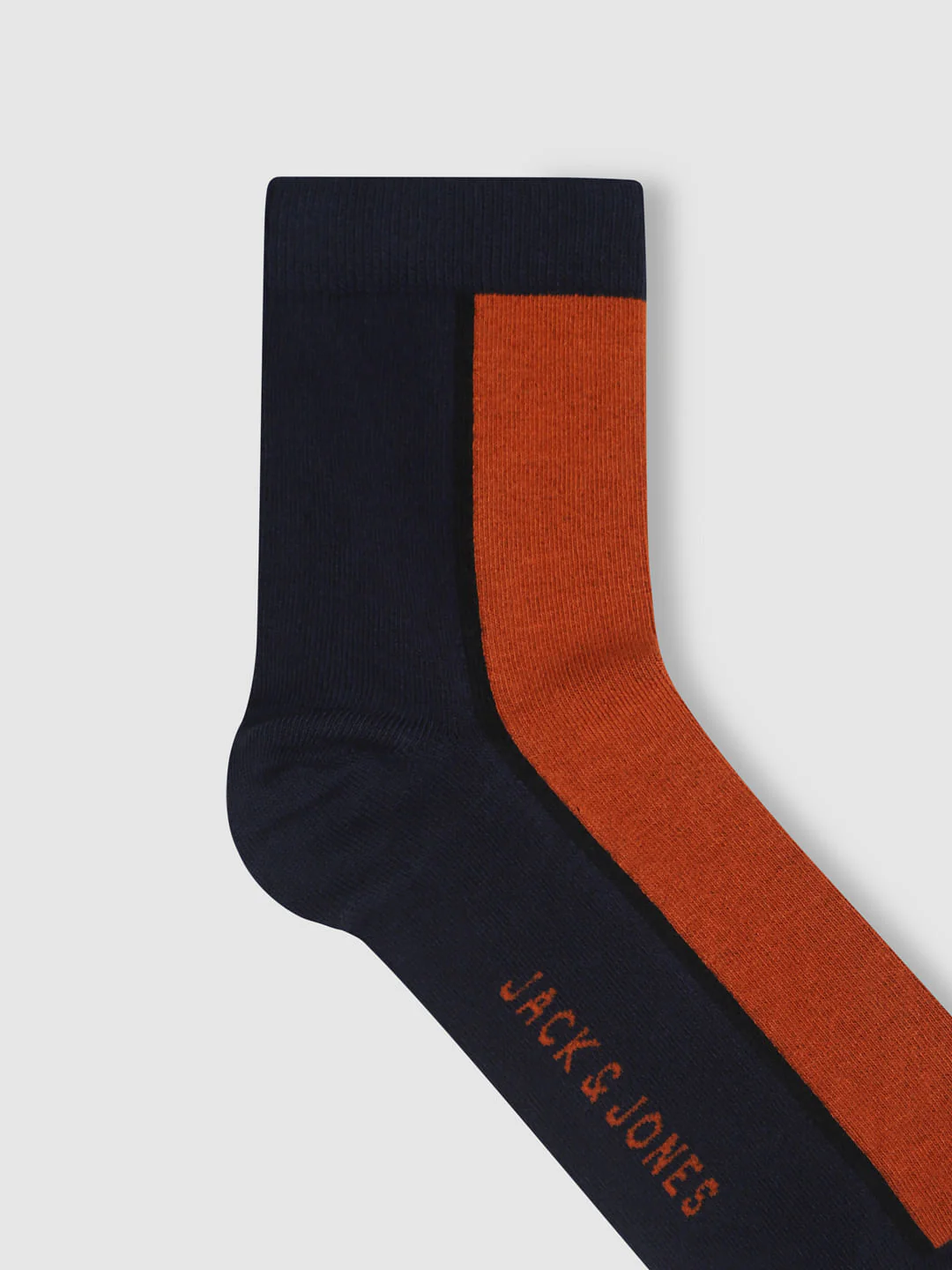 Navy Blue Colourblocked Mid Calf Length Socks - Image 4