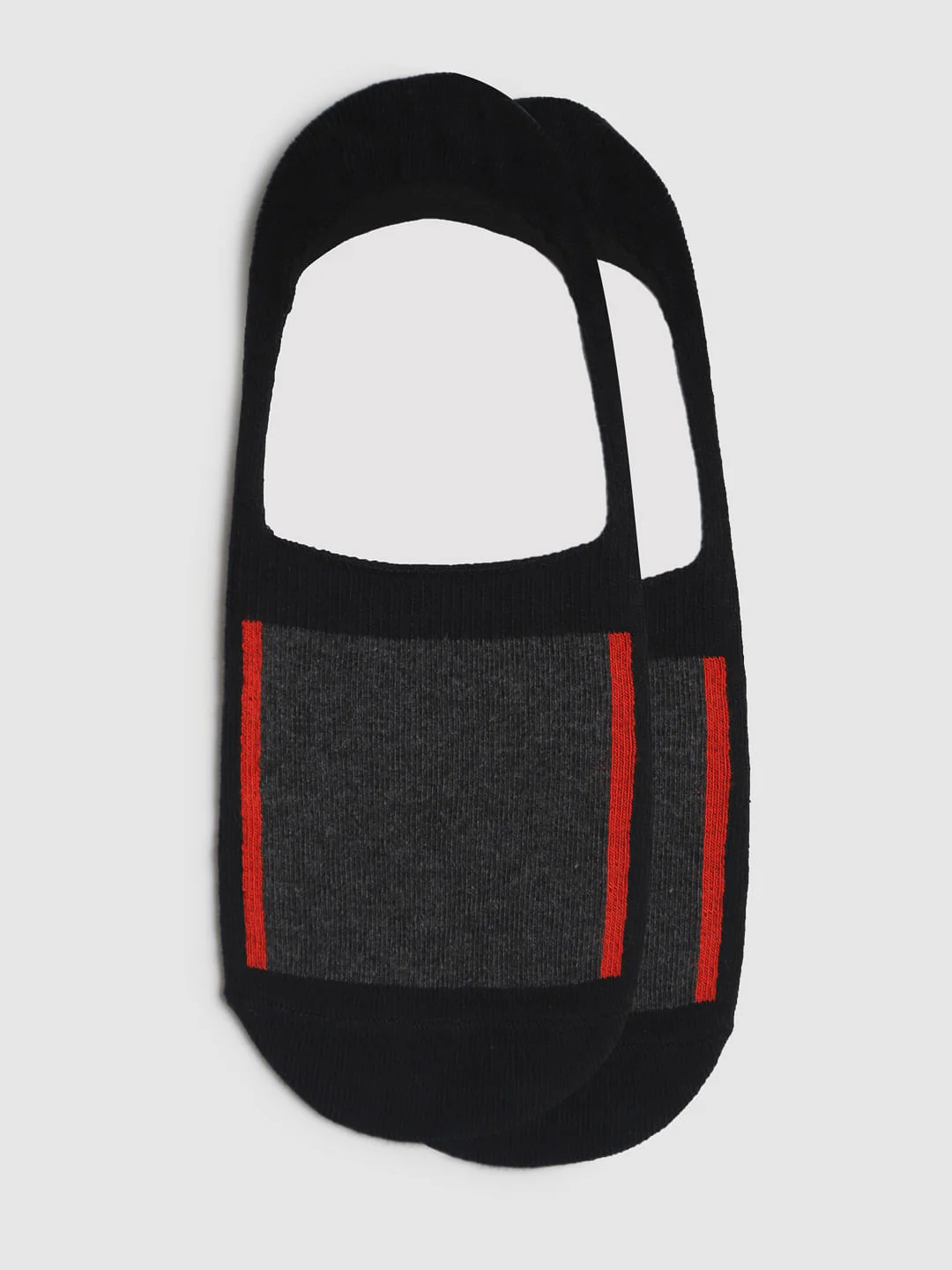 Black Colourblocked No Show Socks