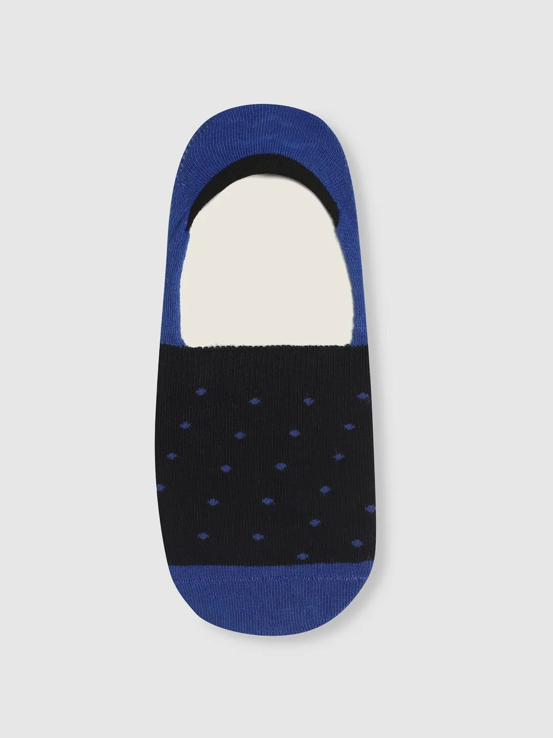 Blue Colourblocked No Show Socks - Image 2