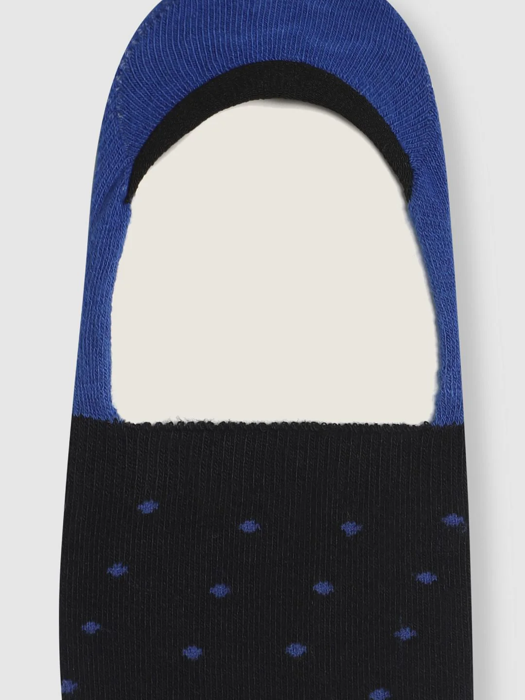 Blue Colourblocked No Show Socks - Image 4