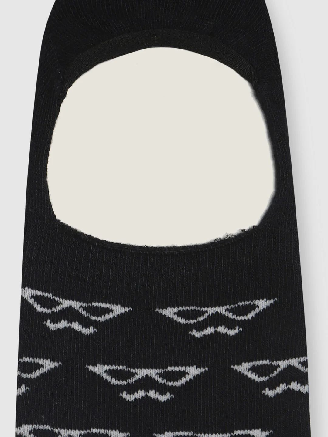 Black Printed No Show Socks - Image 4