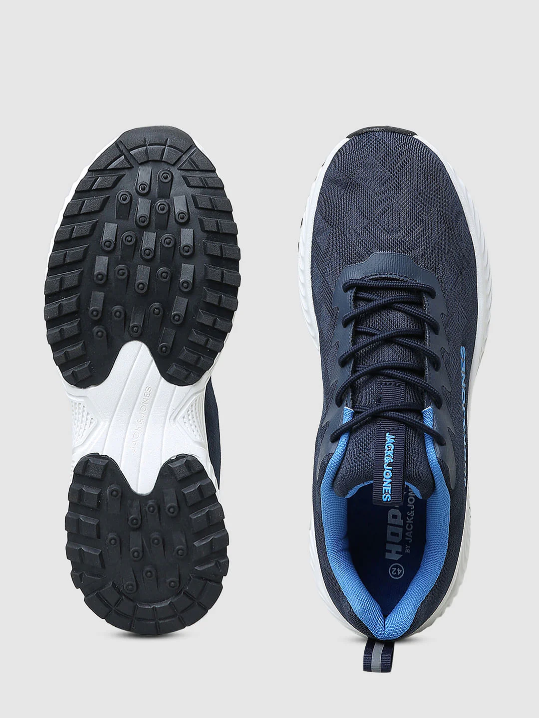 Blue Printed Mesh Sneakers - Image 5
