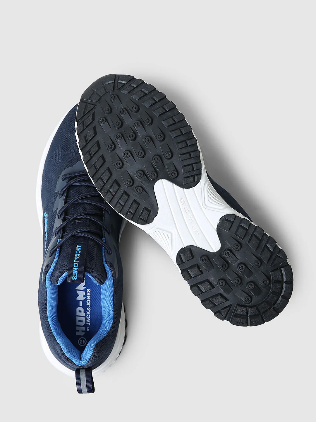 Blue Printed Mesh Sneakers - Image 6