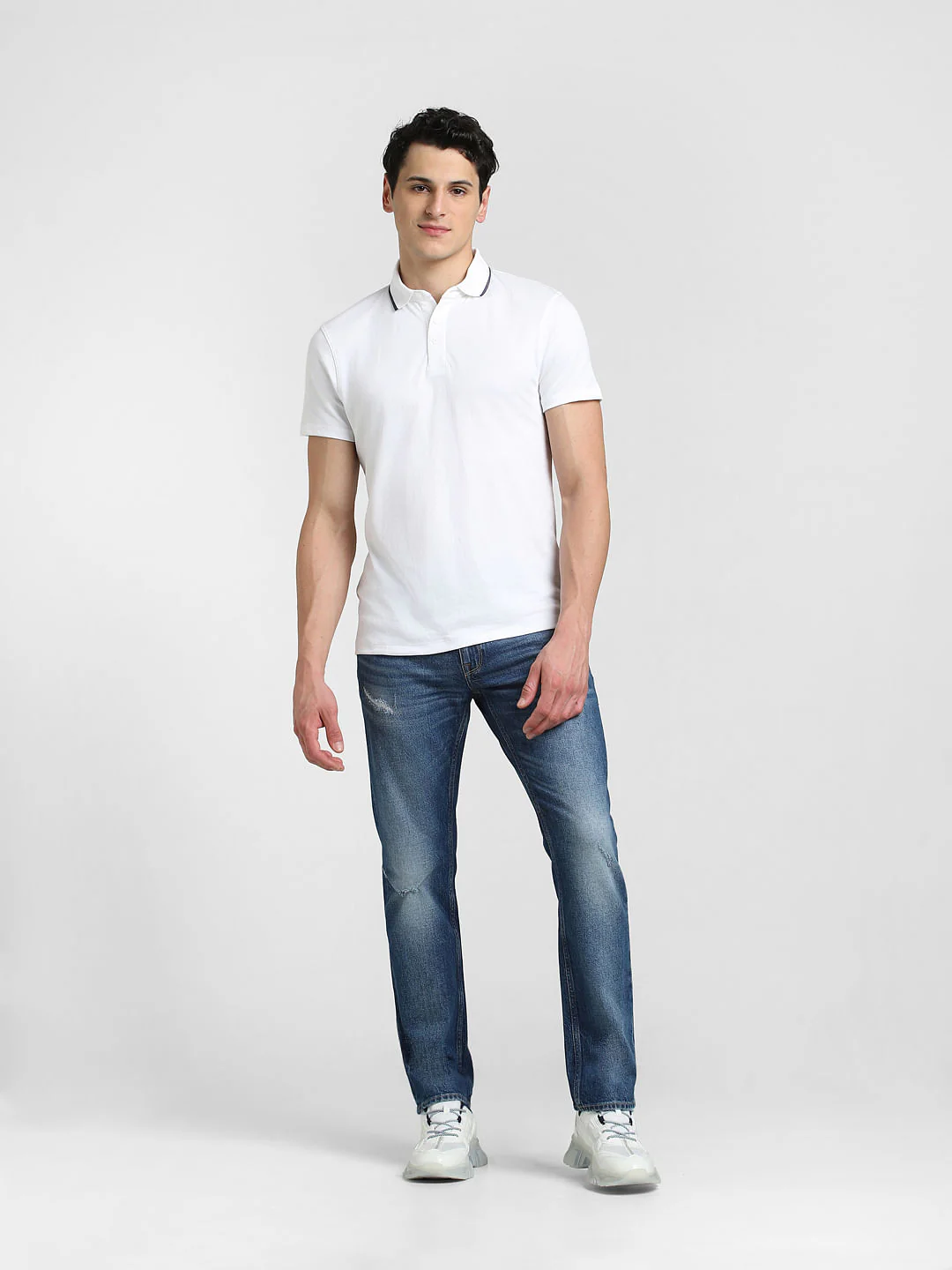 White Cotton Cool Max Polo - Image 11