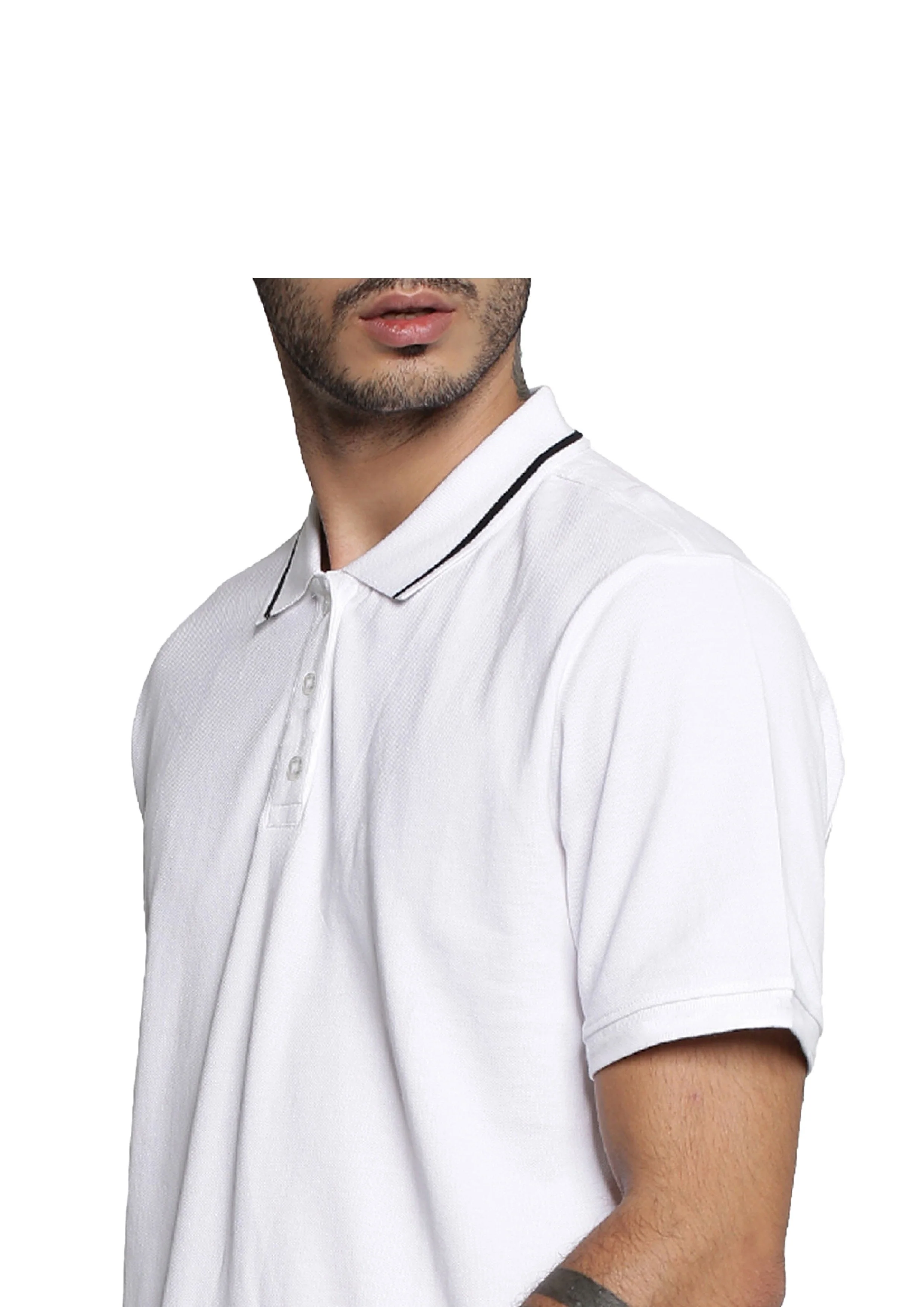 White Cotton Cool Max Polo - Image 2