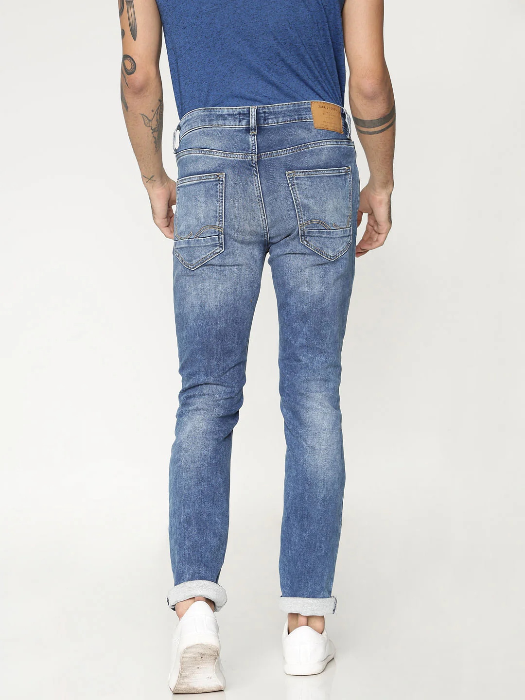 Blue Washed Ben Skinny Fit Jeans - Image 5