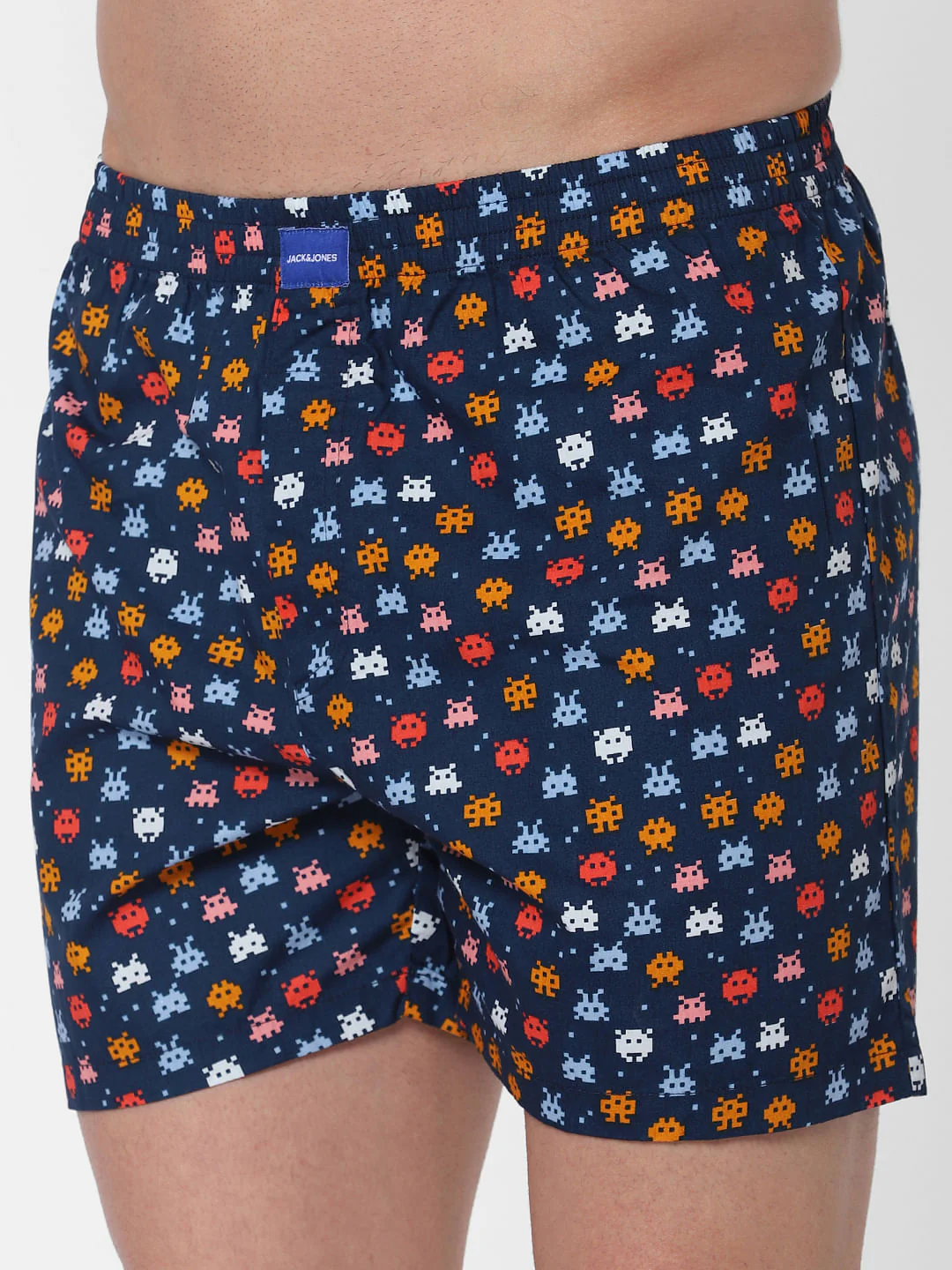 Blue Pixel Alien Print Boxers - Image 4