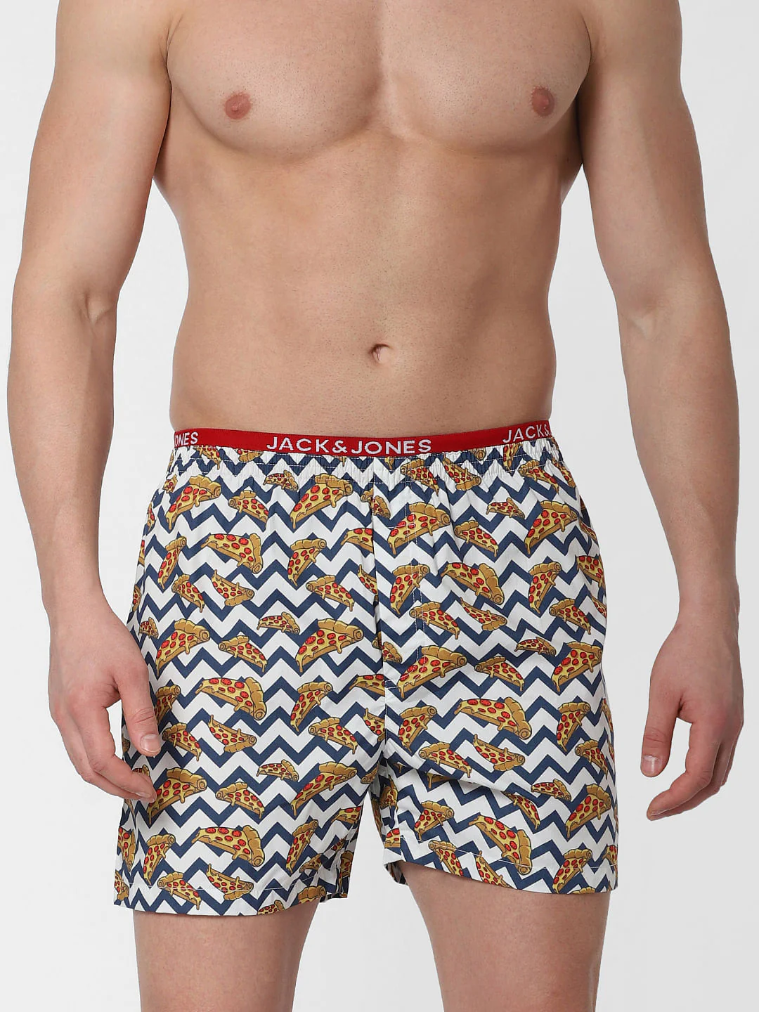 White Pizza Print Boxers