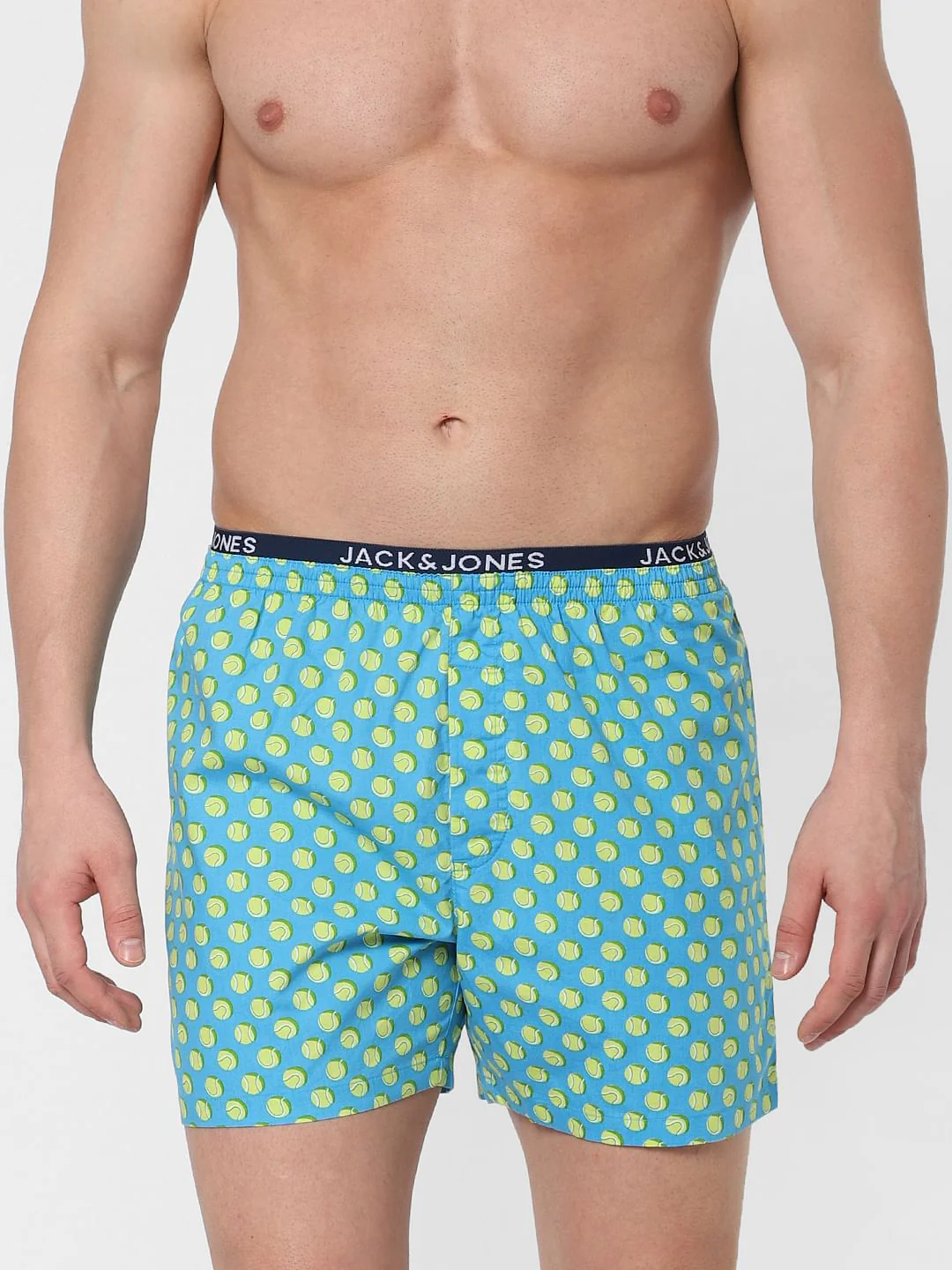 Light Blue Tennis Ball Print Boxers